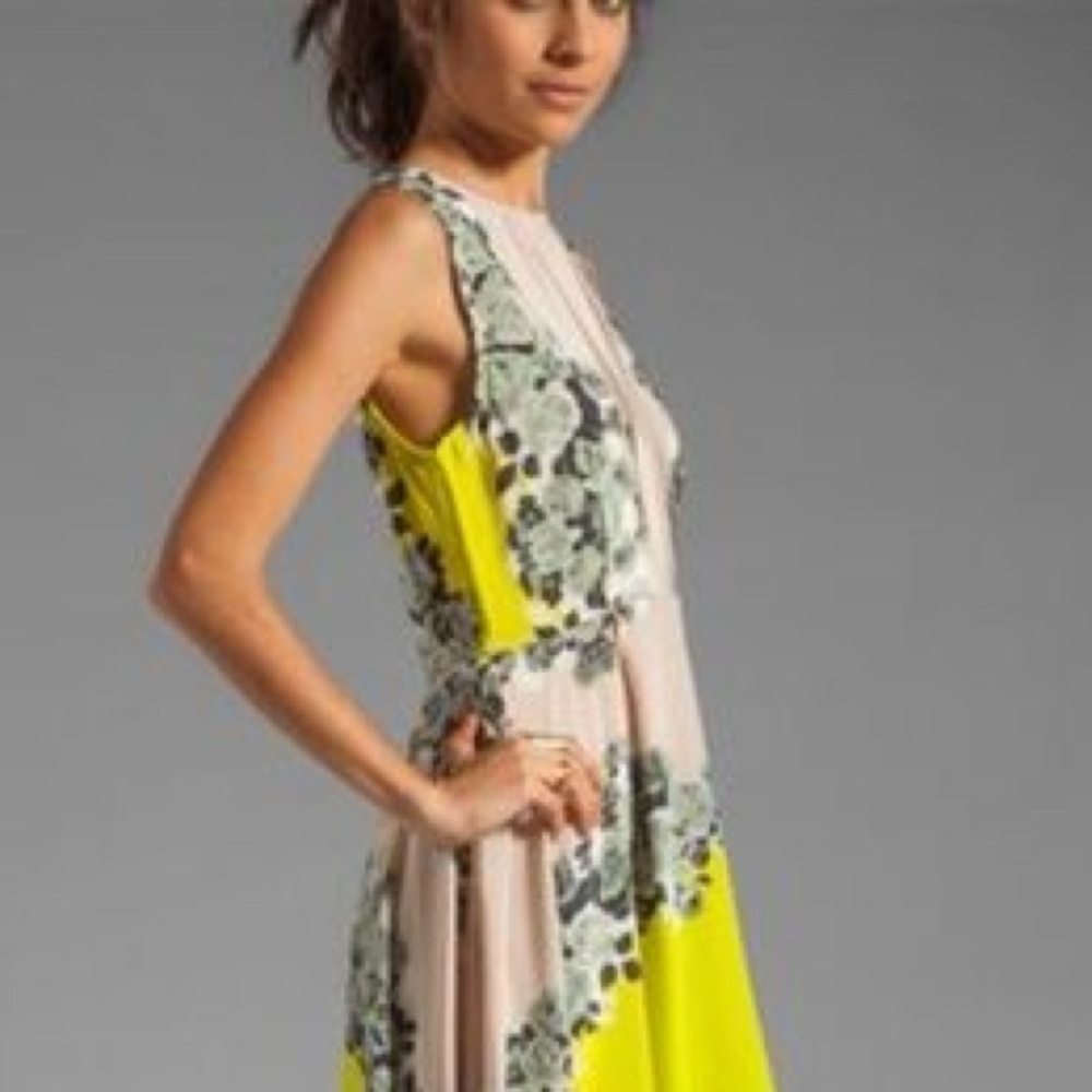 Shakuhachi 100% Silk Acid Bloom Kick Out Floral Sleeveless Dress Size Small - Picture 2 of 12
